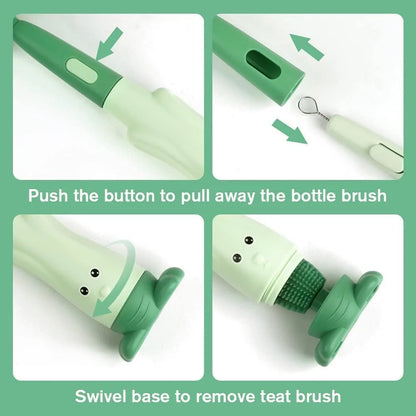 3-in-1 Silicone Baby Bottle Cleaning Brush Set