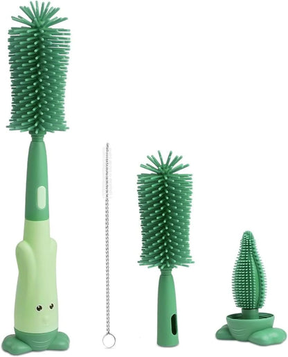 3-in-1 Silicone Baby Bottle Cleaning Brush Set