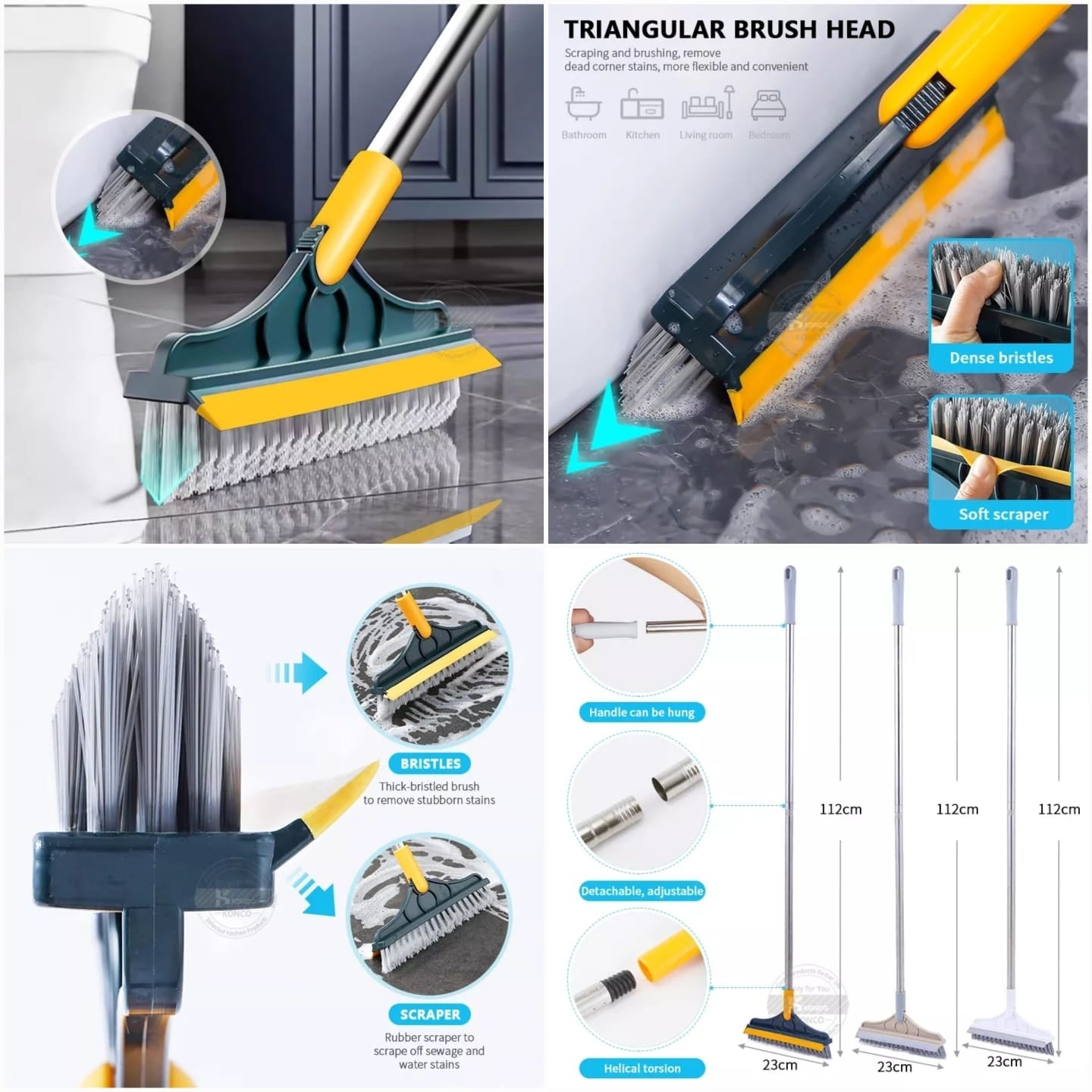 2-in-1 floor cleaning brush